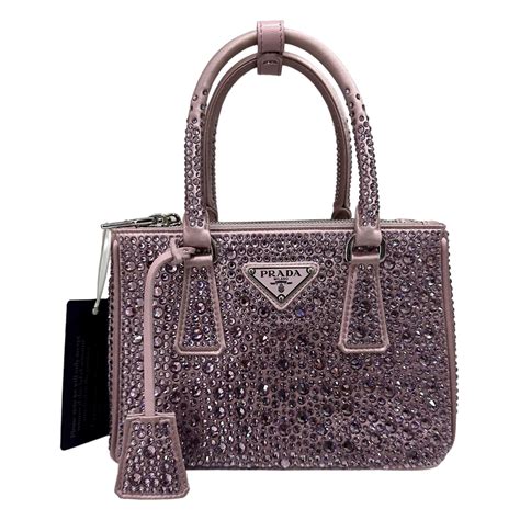 borsa con cristalli prada|Prada Galleria crystal.